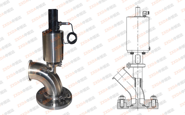 气动卫生级罐底阀结构图